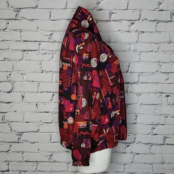 VTG 90s Koret Sport Abstract Funky Windbreaker, sz Medium - Picture 3 of 6